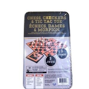 Chess Checkers and Tic-Tac-Toe Games Brand New Sealed!!